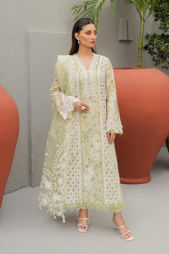 Qline by Qalamkar Stitched 3 Piece Embroidered Lawn Suit QLM24Q JK-01 EULALIA - Summer Collection