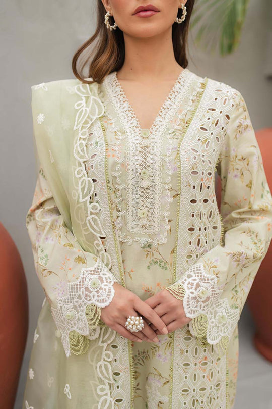 Qline by Qalamkar Stitched 3 Piece Embroidered Lawn Suit QLM24Q JK-01 EULALIA - Summer Collection