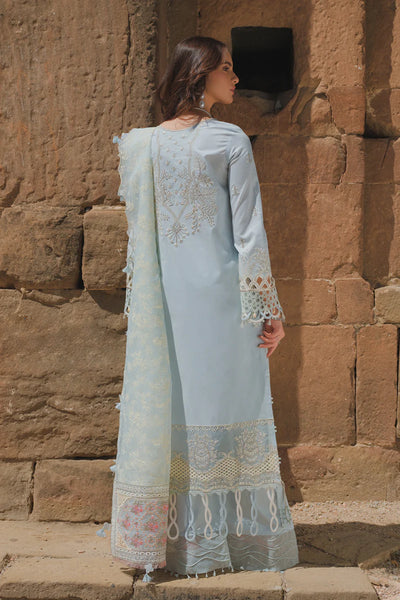 Qalamkar Unstitched 3 Piece Embroidered Lawn Suit BE-02 Mina - Eid Collection D & M COLLECTION AND NIZAMI JEWELRY