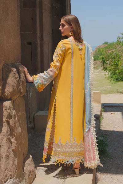 Qalamkar Unstitched 3 Piece Embroidered Lawn Suit BE-05 Asra - Eid Collection D & M COLLECTION AND NIZAMI JEWELRY