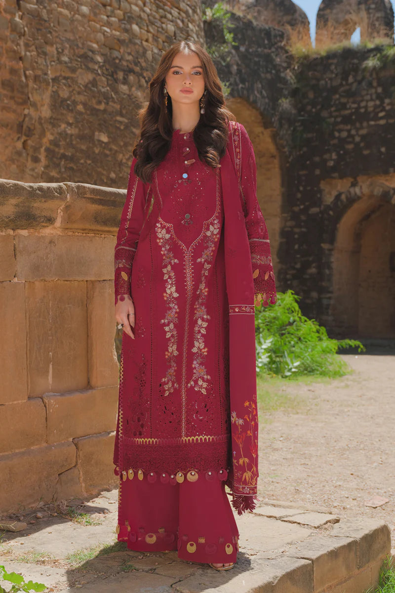 Qalamkar Unstitched 3 Piece Embroidered Lawn Suit BE-06 Rhea - Eid Collection D & M COLLECTION AND NIZAMI JEWELRY