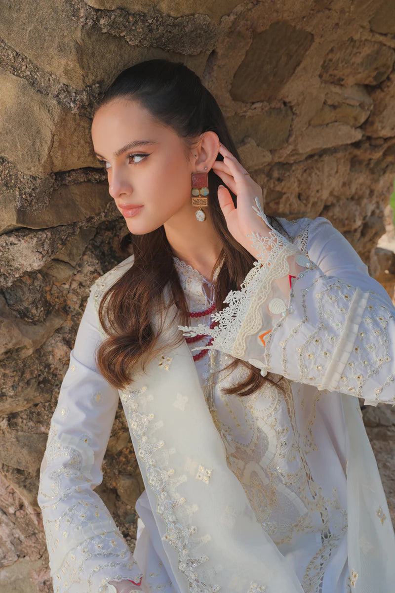 Qalamkar Unstitched 3 Piece Embroidered Lawn Suit BE-07 Ciara - Eid Collection D & M COLLECTION AND NIZAMI JEWELRY