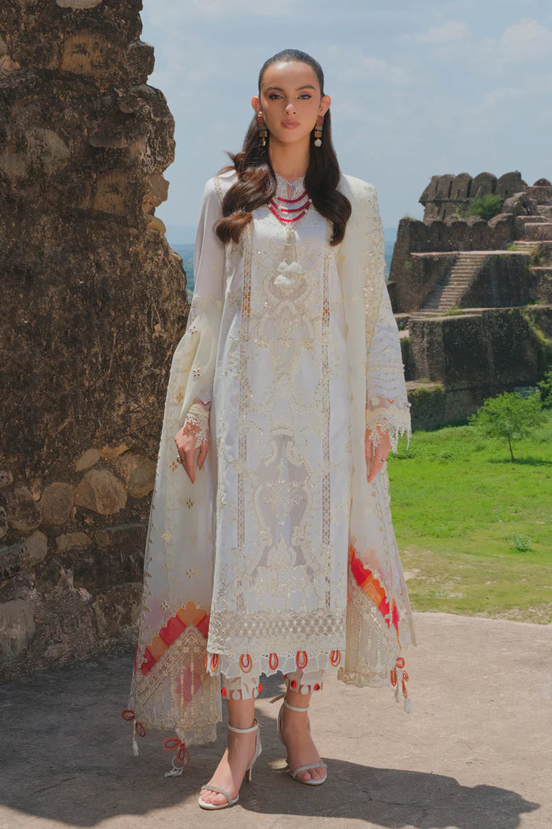 Qalamkar Unstitched 3 Piece Embroidered Lawn Suit BE-07 Ciara - Eid Collection D & M COLLECTION AND NIZAMI JEWELRY