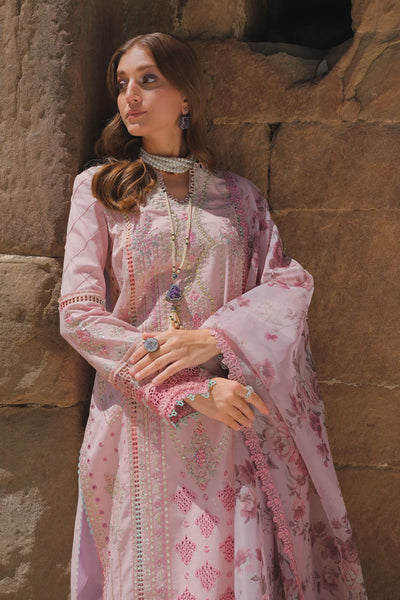 Qalamkar Unstitched 3 Piece Embroidered Lawn Suit BE-08 Siya - Eid Collection D & M COLLECTION AND NIZAMI JEWELRY