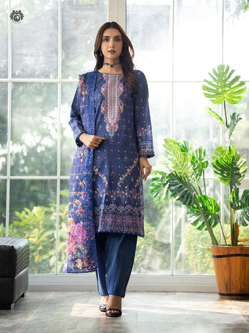 RUHAY SUKHAN Stitched 3 Piece Digital Printed Lawn Suit RK-VOL-09 - GRS2209A5 - Luxury Summer Collection