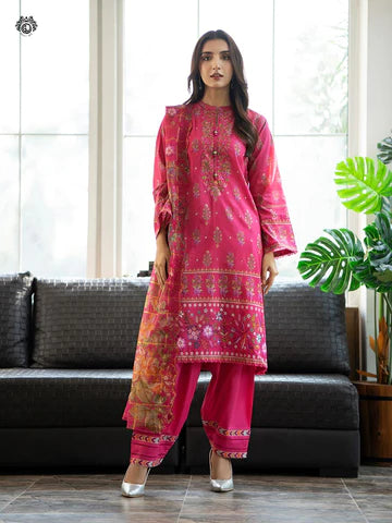 RUHAY SUKHAN Stitched 3 Piece Digital Printed Lawn Suit RK-VOL-09 - GRS2209A7 - Luxury Summer Collection