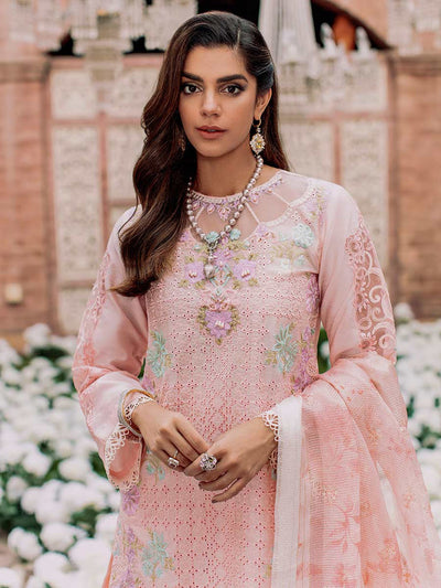 RajBari Unstitched 3 Piece Embroidered Chikankari Suit RB22 7A - Luxury Collection