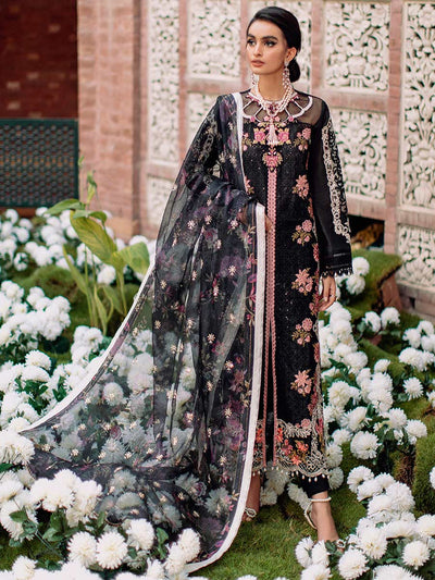 RajBari Unstitched 3 Piece Embroidered Chikankari Suit RB22 7B - Luxury Collection