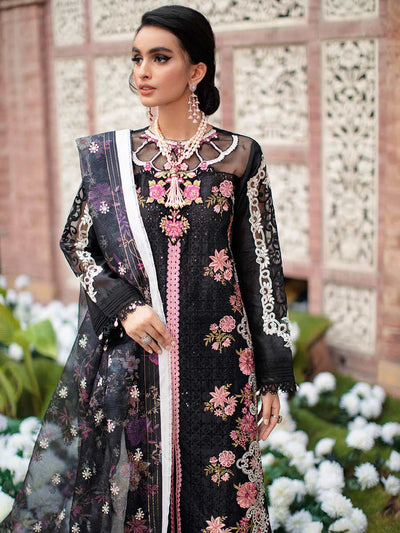 RajBari Unstitched 3 Piece Embroidered Chikankari Suit RB22 7B - Luxury Collection