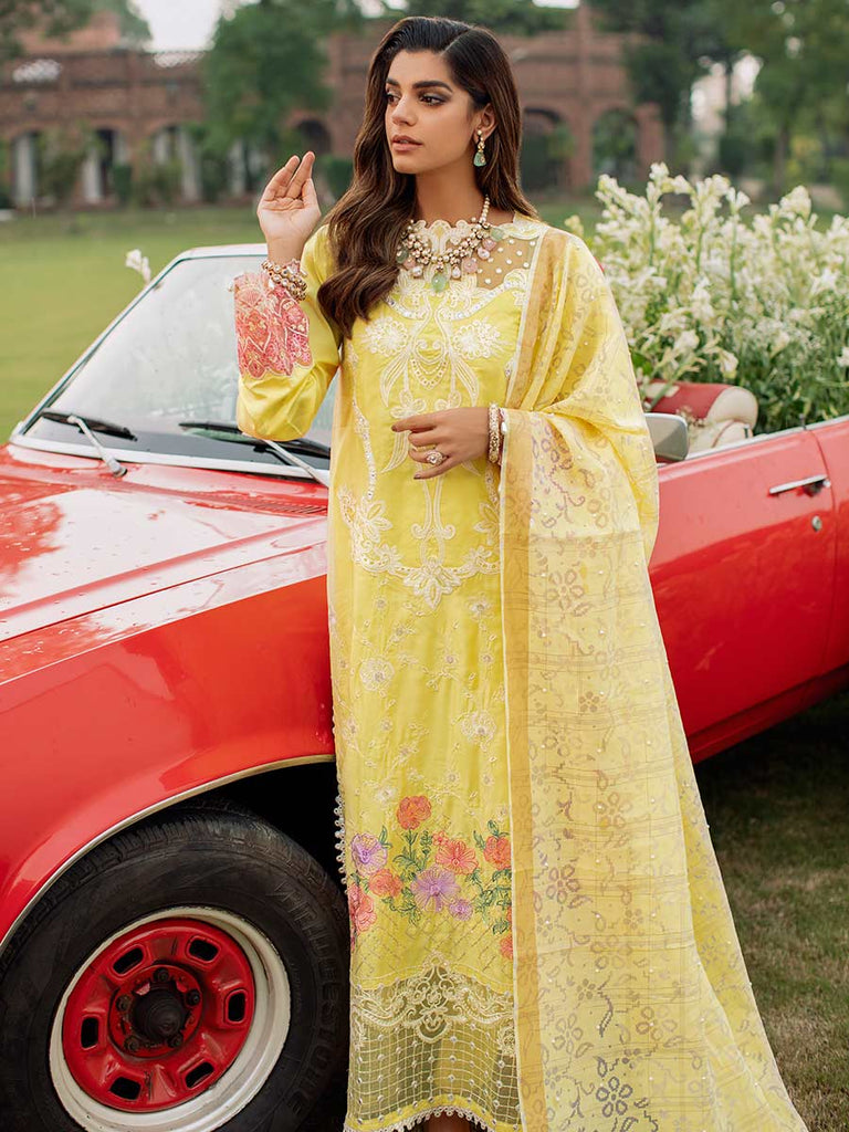 RajBari Unstitched 3 Piece Embroidered Viscose Silk Suit RB22 1A - Luxury Collection