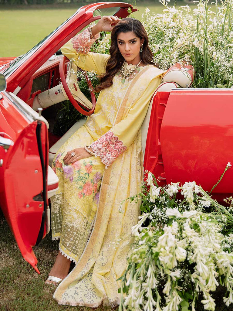 RajBari Unstitched 3 Piece Embroidered Viscose Silk Suit RB22 1A - Luxury Collection