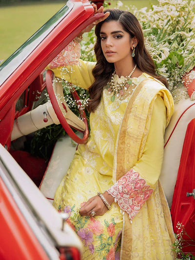 RajBari Unstitched 3 Piece Embroidered Viscose Silk Suit RB22 1A - Luxury Collection