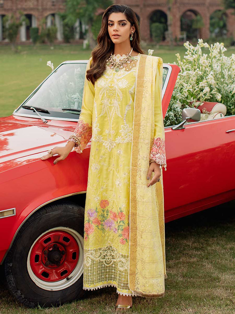 RajBari Unstitched 3 Piece Embroidered Viscose Silk Suit RB22 1A - Luxury Collection