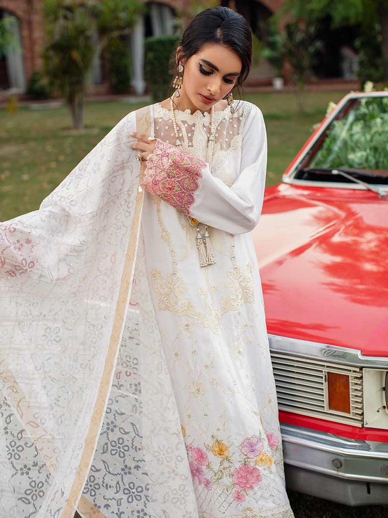 RajBari Unstitched 3 Piece Embroidered Viscose Silk Suit RB22 1B - Luxury Collection