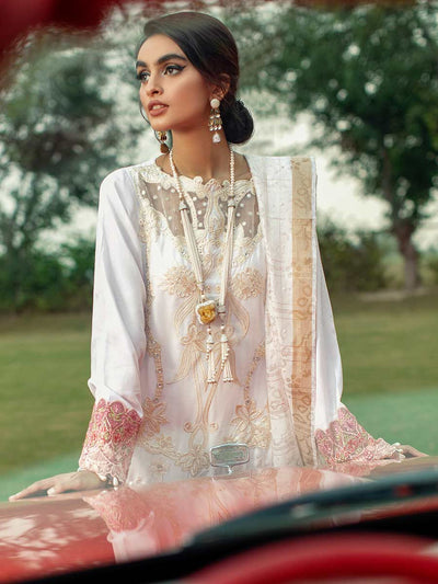 RajBari Unstitched 3 Piece Embroidered Viscose Silk Suit RB22 1B - Luxury Collection