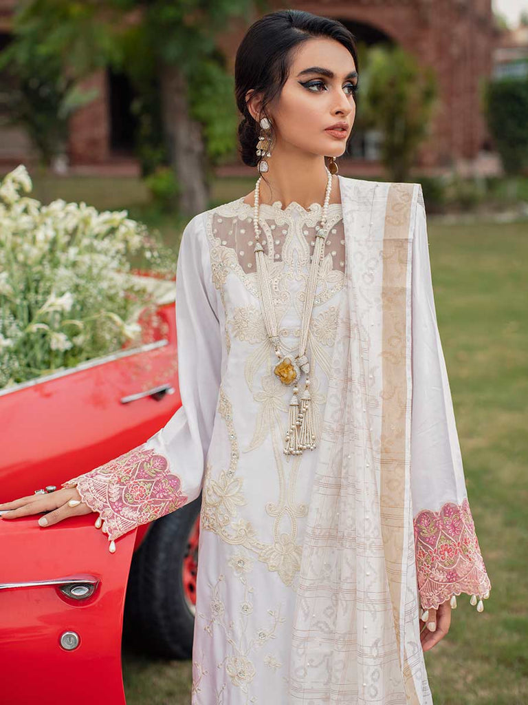 RajBari Unstitched 3 Piece Embroidered Viscose Silk Suit RB22 1B - Luxury Collection