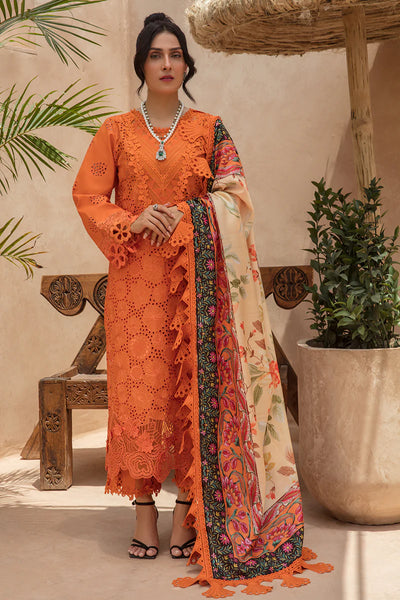 Rang Rasiya Premium Unstitched 3 Piece Embroidered Lawn Suit D-02 MADEIRA - Luxury Summer Collection D & M COLLECTION AND NIZAMI JEWELRY