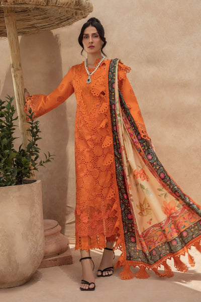 Rang Rasiya Premium Unstitched 3 Piece Embroidered Lawn Suit D-02 MADEIRA - Luxury Summer Collection D & M COLLECTION AND NIZAMI JEWELRY