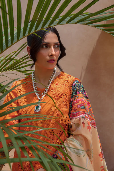 Rang Rasiya Premium Unstitched 3 Piece Embroidered Lawn Suit D-02 MADEIRA - Luxury Summer Collection D & M COLLECTION AND NIZAMI JEWELRY