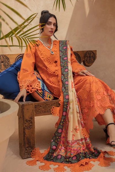 Rang Rasiya Premium Unstitched 3 Piece Embroidered Lawn Suit D-02 MADEIRA - Luxury Summer Collection D & M COLLECTION AND NIZAMI JEWELRY