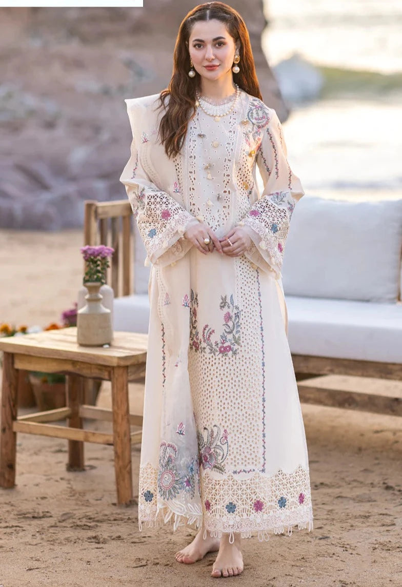 Sahil Kinare by Qalamkar Stitched 3 Piece Embroidered Lawn Suit QLM24SK FP-09 SELIN - Summer Collection