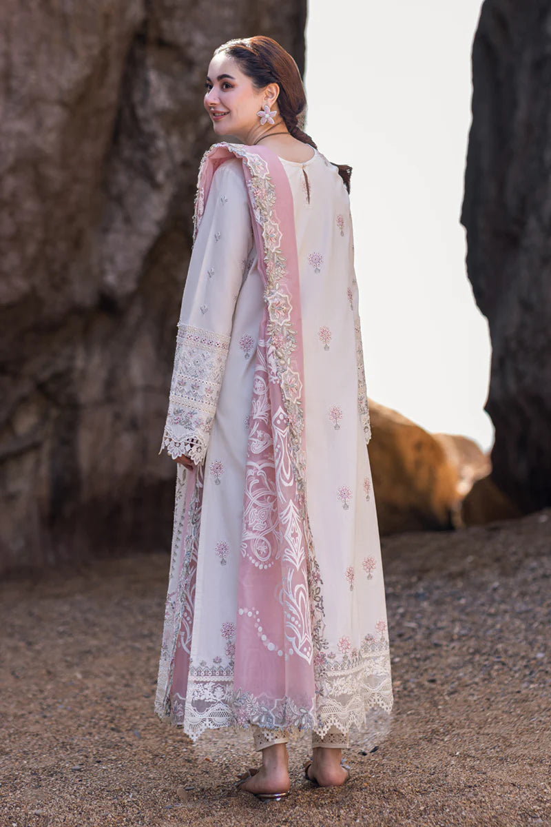 Sahil Kinare by Qalamkar Stitched 3 Piece Embroidered Lawn Suit QLM24SK FP-13 Melek - Summer Collection