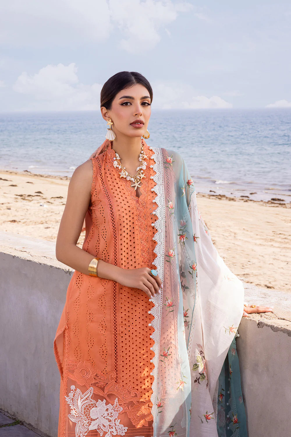 Saira Rizwan Stitched 3 Piece Embroidered Lawn Suit SR24LL Mabe - Luxury Collection