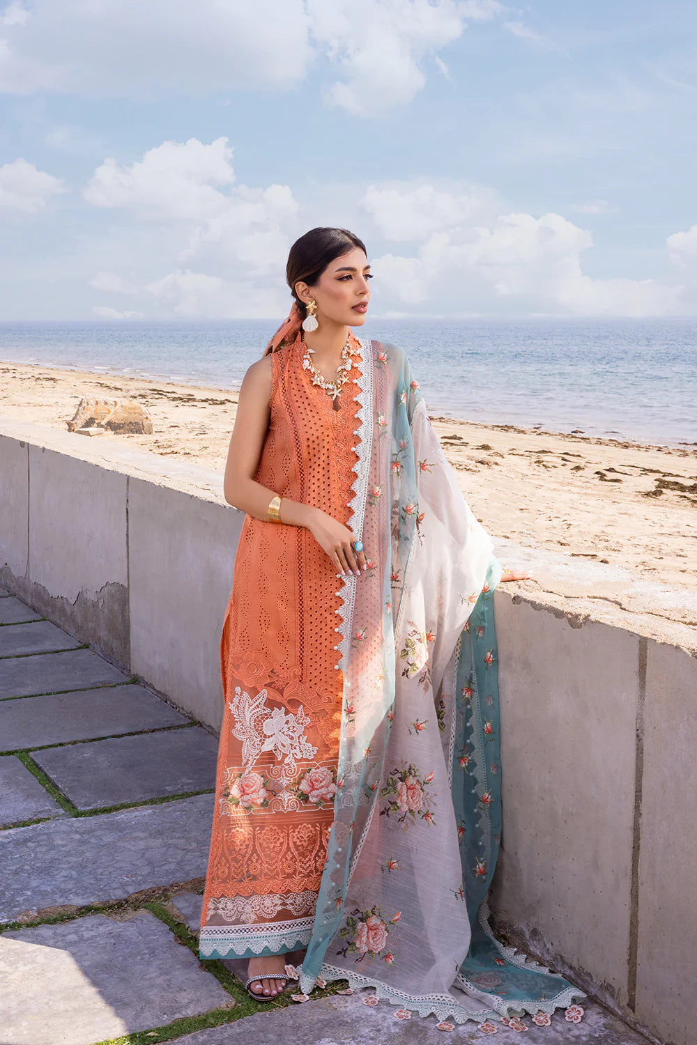 Saira Rizwan Stitched 3 Piece Embroidered Lawn Suit SR24LL Mabe - Luxury Collection