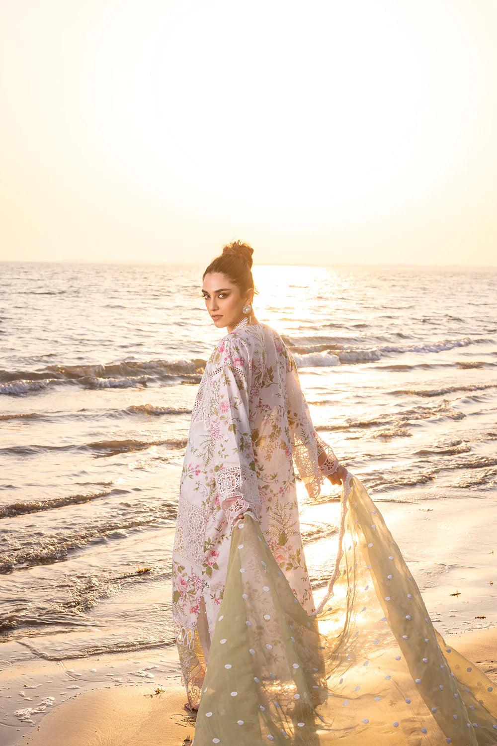 Saira Rizwan Stitched 3 Piece Embroidered Lawn Suit SR24LL Akoya - Luxury Collection