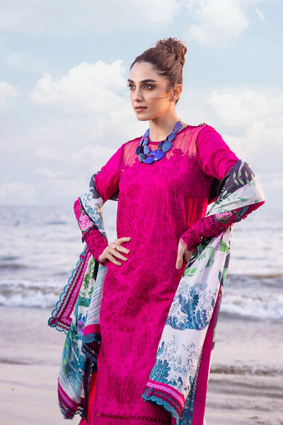 Saira Rizwan Stitched 3 Piece Embroidered Lawn Suit SR24LL Damask - Luxury Collection