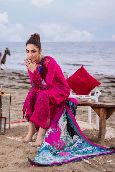 Saira Rizwan Stitched 3 Piece Embroidered Lawn Suit SR24LL Damask - Luxury Collection