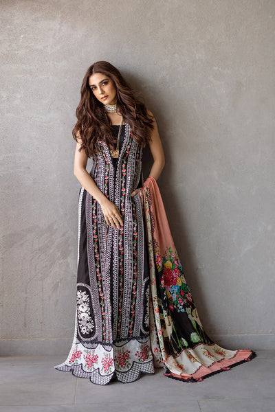 Saira Rizwan Stitched 3 Piece Embroidered Lawn Suit SR24LL Ember - Luxury Collection