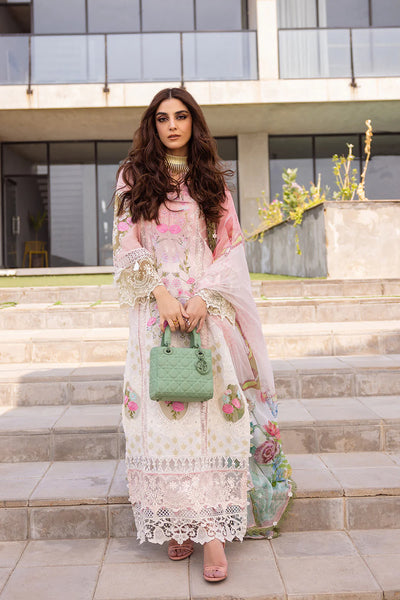 Saira Rizwan Stitched 3 Piece Embroidered Lawn Suit SR24LL Laurel - Luxury Collection