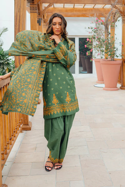 Saira Rizwan Stitched 3 Piece Embroidered Khaddar Suit SR21W SR-08 ESHAAL - Winter Collection