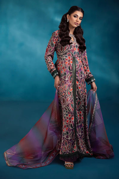 Secretoria By Nureh Unstitched 3 Piece Embroidered Silk Suit NU24SS S-09 Molly - Festive Collection