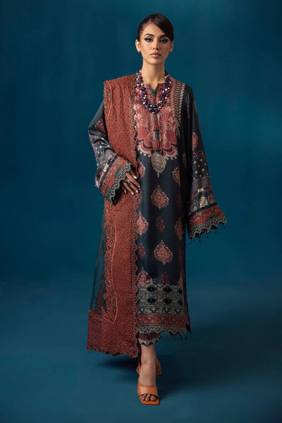 Secretoria By Nureh Unstitched 3 Piece Embroidered Silk Suit NU24SS S-12 Daphne - Festive Collection