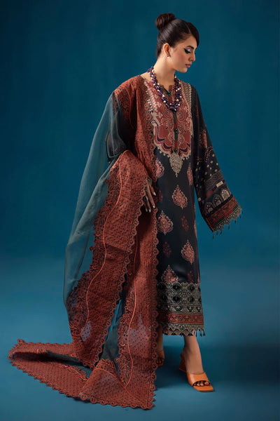 Secretoria By Nureh Unstitched 3 Piece Embroidered Silk Suit NU24SS S-12 Daphne - Festive Collection