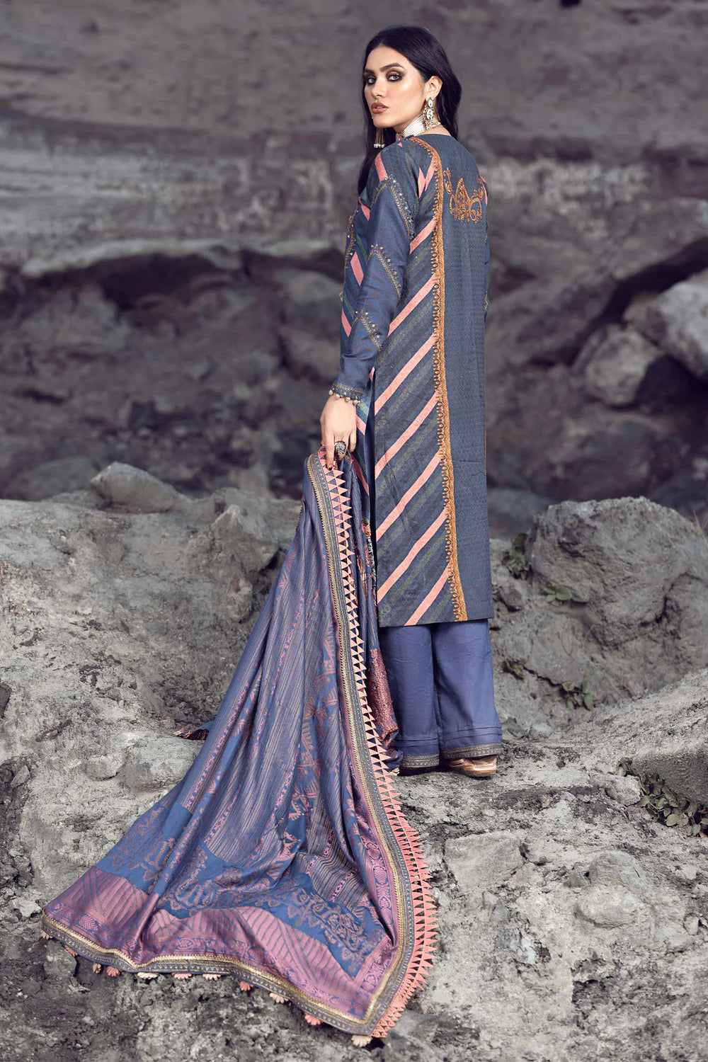 Shiza Hassan Stitched 3 Piece Embroidered Jacquard Suit SH21W 001 Alaya - Winter Collection