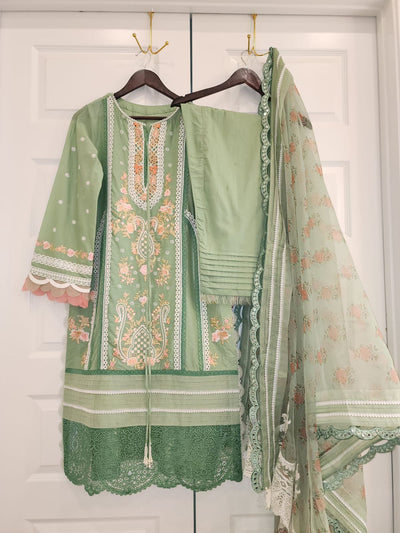 Sobia Nazir Stitched 3 Piece Embroidered Lawn Suit - 10A - Luxury Summer Collection D & M COLLECTION AND NIZAMI JEWELRY