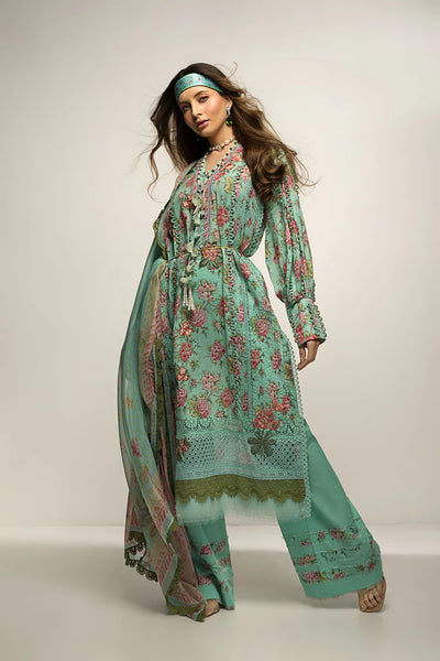 Sobia Nazir Stitched 3 Piece Embroidered Lawn Suit 23V2-Vital-1A - Luxury Summer Collection D & M COLLECTION AND NIZAMI JEWELRY