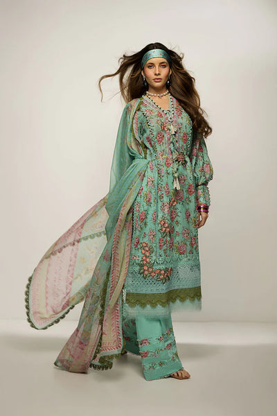 Sobia Nazir Stitched 3 Piece Embroidered Lawn Suit 23V2-Vital-1A - Luxury Summer Collection D & M COLLECTION AND NIZAMI JEWELRY