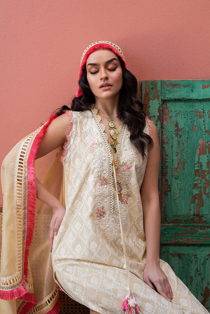 Sobia Nazir Stitched 3 Piece Embroidered Lawn Suit -Vital-1A - Luxury Summer Collection D & M COLLECTION AND NIZAMI JEWELRY