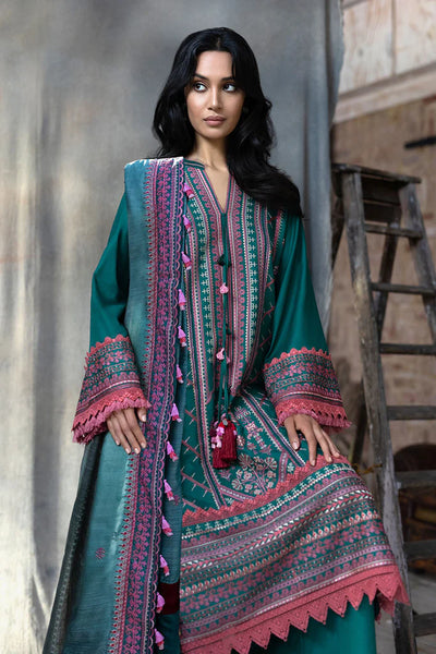 Sobia Nazir Stitched 3 Piece Embroidered Cotton Satin Suit SN21AW D-03A - Winter Collection