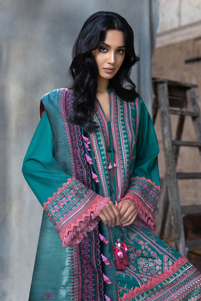 Sobia Nazir Stitched 3 Piece Embroidered Cotton Satin Suit SN21AW D-03A - Winter Collection