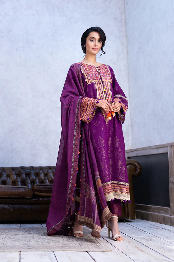 Sobia Nazir Stitched 3 Piece Embroidered Silk Karandi Suit SN21AW D-07A - Winter Collection