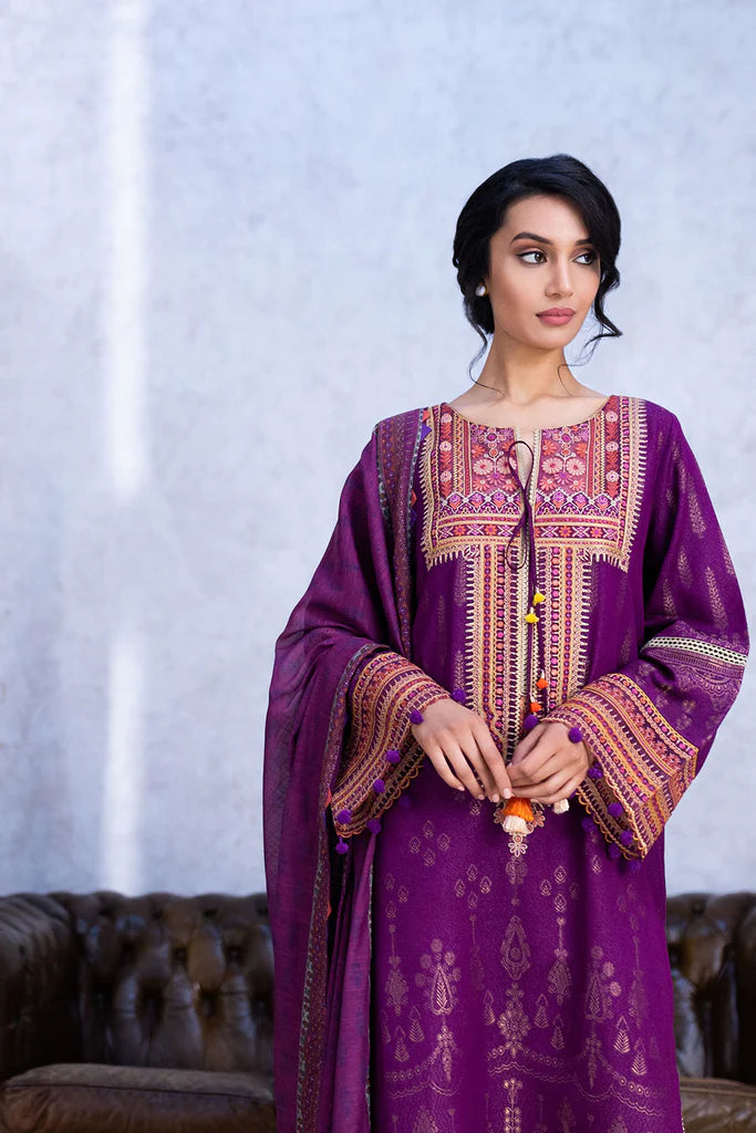 Sobia Nazir Stitched 3 Piece Embroidered Silk Karandi Suit SN21AW D-07A - Winter Collection