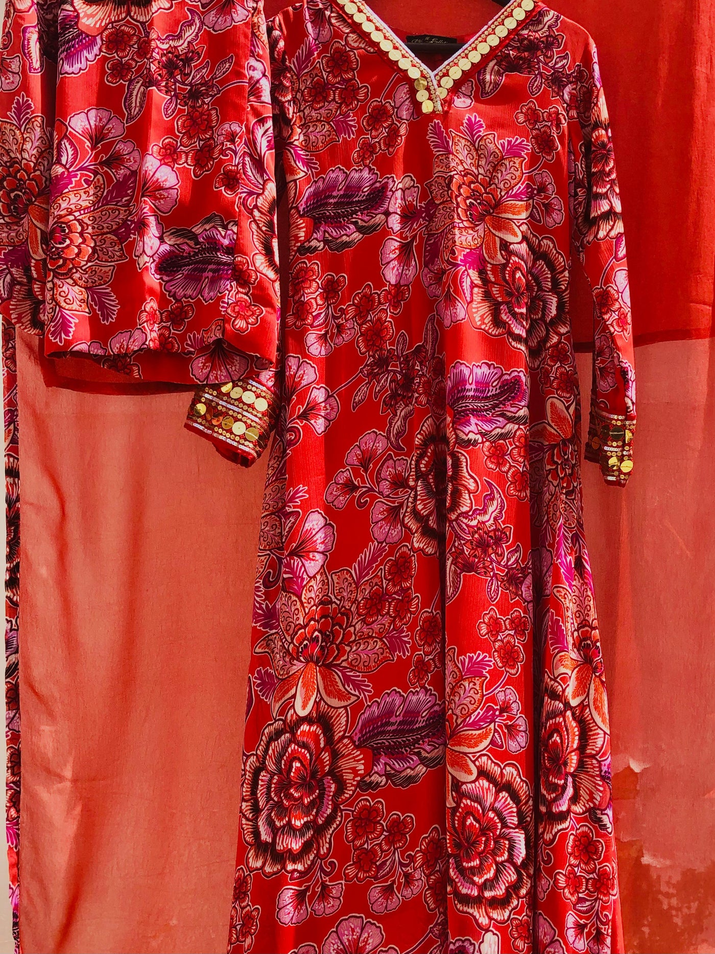 Stitched 3 Piece Printed Chiffon Suit SEC01 - Luxury D&M Signature Eid Collection