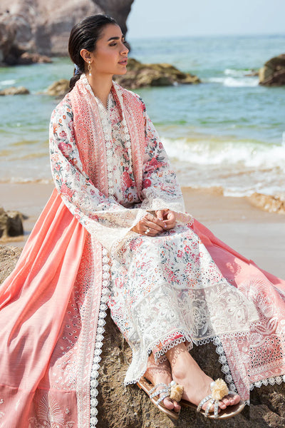 Summer Together By Afrozeh Stitched 3 Piece Embroidered Lawn Suit AF24ST Gardenia - Summer Collection