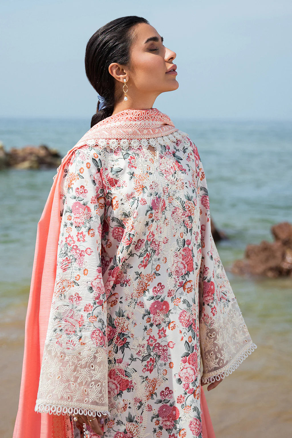 Summer Together By Afrozeh Stitched 3 Piece Embroidered Lawn Suit AF24ST Gardenia - Summer Collection