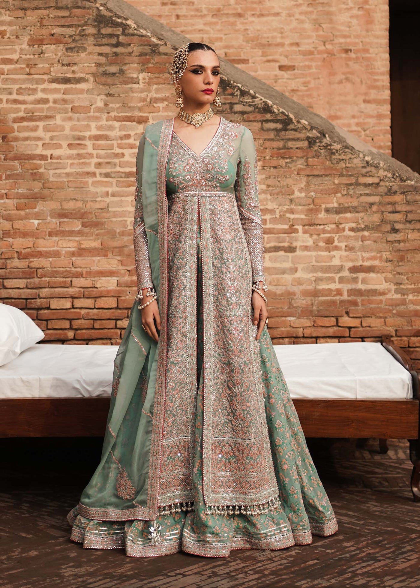 Tammam By Hussain Rehar Stitched 3 Piece Embroidered Chiffon Suits - Khuaab - Luxury Chiffon Collection D & M COLLECTION AND NIZAMI JEWELRY